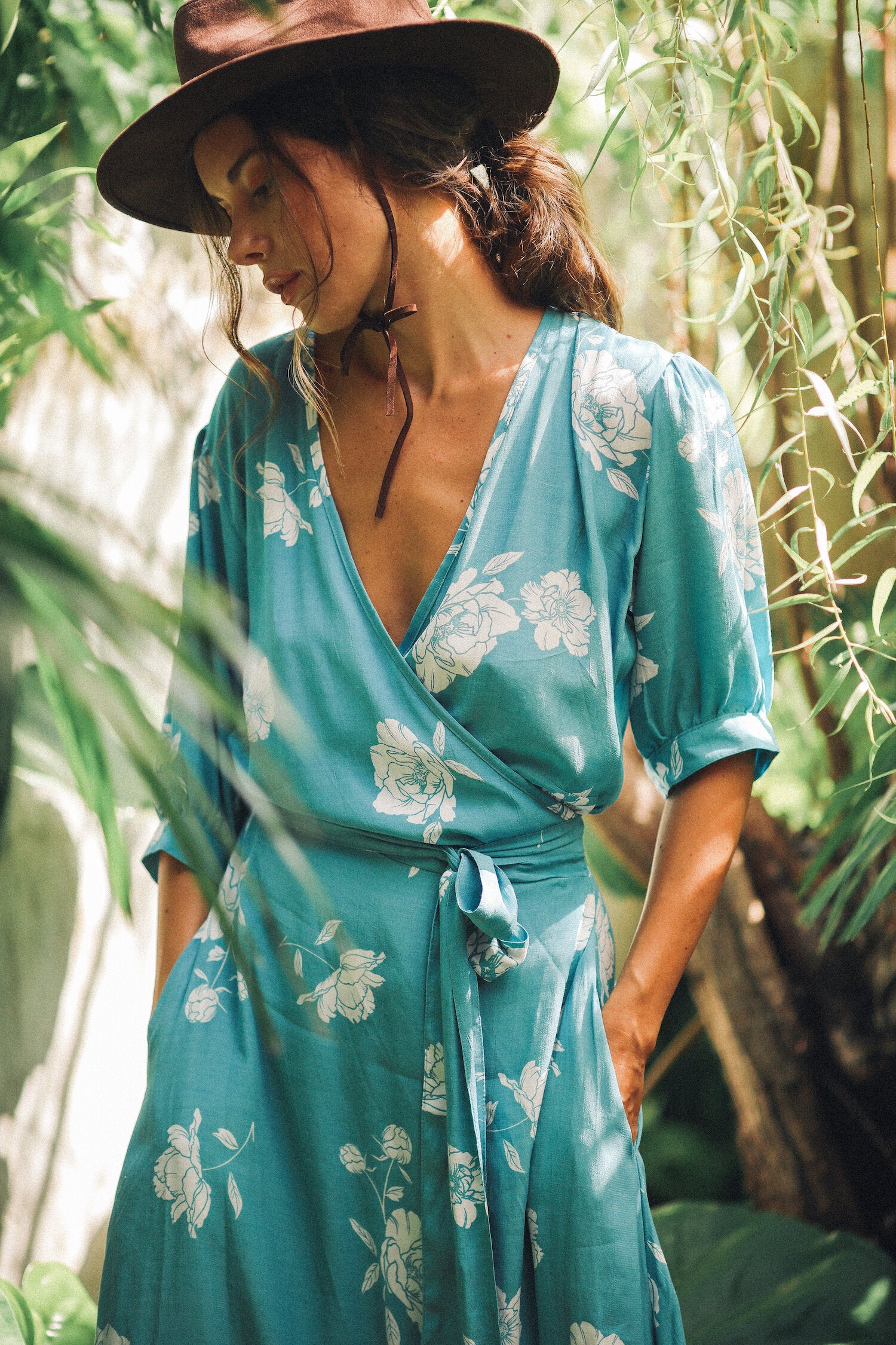 Victoria Peony WrapDress: Serenity Blue – Sage Imber